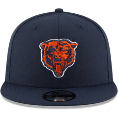 Chicago Bears New Era Head Basic 9FIFTY Adjustable Snapback Hat Navy | NFL