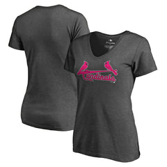 St. Louis Cardinals Women's Pink Wordmark V-Neck T-Shirt - MLB