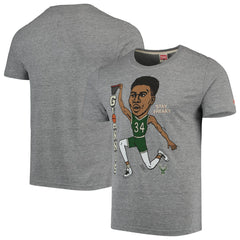 Giannis Antetokounmpo Milwaukee Bucks Player Graphic Tri-Blend T-Shirt Gray - NBA