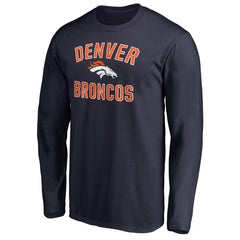 Denver Broncos Victory Arch Long Sleeve T-Shirt Navy | NFL