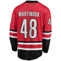 Jordan Martinook Carolina Hurricanes Fanatics Alternate Breakaway Player Jersey - Red - NHL