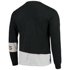 New Orleans Saints Refried Apparel Sustainable Upcycled Angle Long Sleeve T-Shirt Black/Gray | NFL