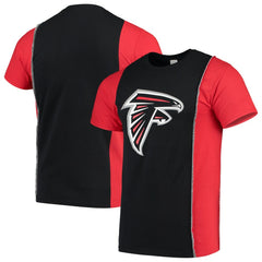 Atlanta Falcons Refried Apparel Sustainable Upcycled Split T-Shirt Black/Red | NFL