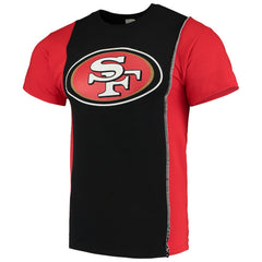 San Francisco 49ers Refried Apparel Sustainable Upcycled Split T-Shirt Black/Scarlet | NFL