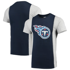 Tennessee Titans Refried Apparel Sustainable Upcycled Split T-Shirt Navy/Gray | NFL