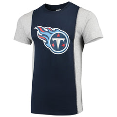Tennessee Titans Refried Apparel Sustainable Upcycled Split T-Shirt Navy/Gray | NFL