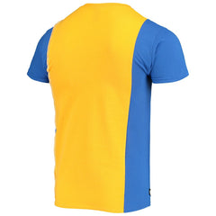 Los Angeles Rams Refried Apparel Sustainable Upcycled Split T-Shirt Gold/Royal | NFL
