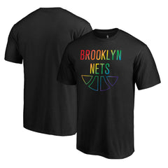 Brooklyn Nets Team Pride Wordmark T-Shirt Black - NBA