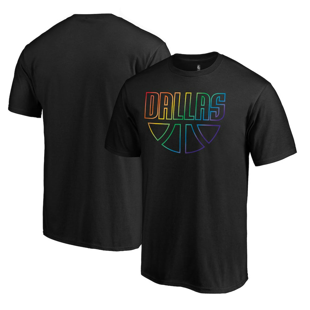Dallas Mavericks Team Pride Wordmark T-Shirt Black - NBA