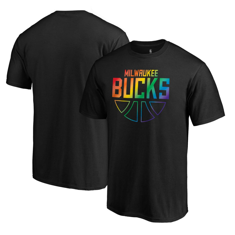 Milwaukee Bucks Team Pride Wordmark T-Shirt Black - NBA