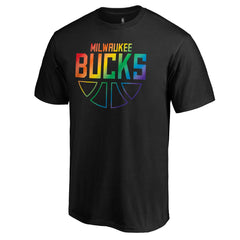 Milwaukee Bucks Team Pride Wordmark T-Shirt Black - NBA