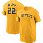 Christian Yelich Milwaukee Brewers Nike Name & Number T-Shirt - MLB