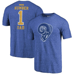 Los Angeles Rams Greatest Dad Retro Tri-Blend T-Shirt Heathered Royal | Fanatics