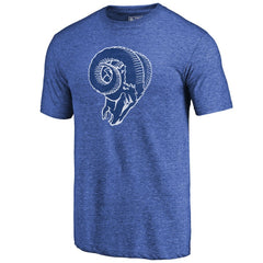 Los Angeles Rams Greatest Dad Retro Tri-Blend T-Shirt Heathered Royal | Fanatics