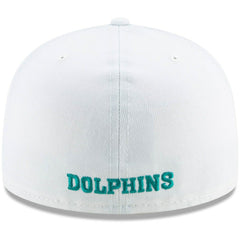 Miami Dolphins New Era Historic Omaha 59FIFTY Fitted Hat White | NFL