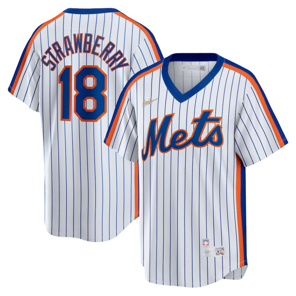 Darryl Strawberry New York Mets Nike Home Cooperstown Collection Player Jersey - MLB