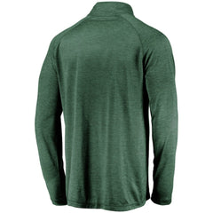 Athletics Fanatics Iconic Striated Primary Logo Raglan Quarter-Zip Pullover Jacket - MLB