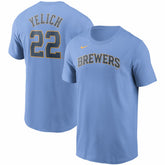 Christian Yelich Milwaukee Brewers Nike Name & Number T-Shirt - MLB
