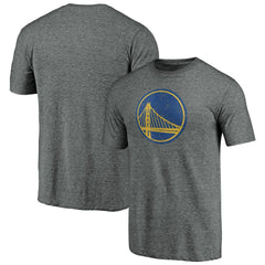 Golden State Warriors Distressed Primary Logo Tri-Blend T-Shirt Gray - NBA