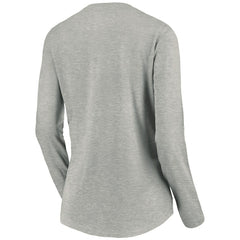 Golden State Warriors Women's Primary Logo Long Sleeve V-Neck T-Shirt Heather Gray - NBA