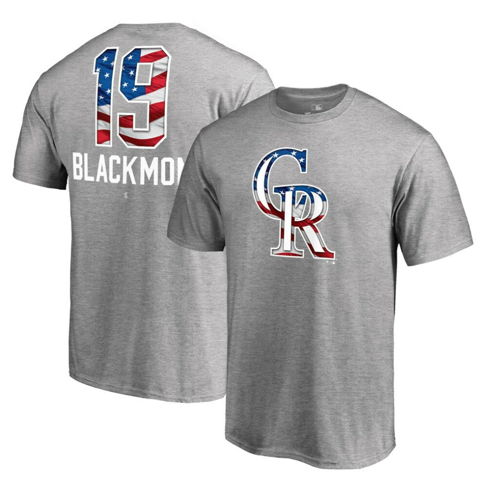 Charlie Blackmon Colorado Rockies Banner Wave Name & Number T-Shirt - MLB