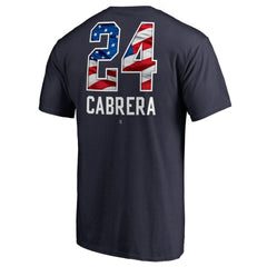 Miguel Cabrera Detroit Tigers Banner Wave Name & Number T-Shirt - MLB