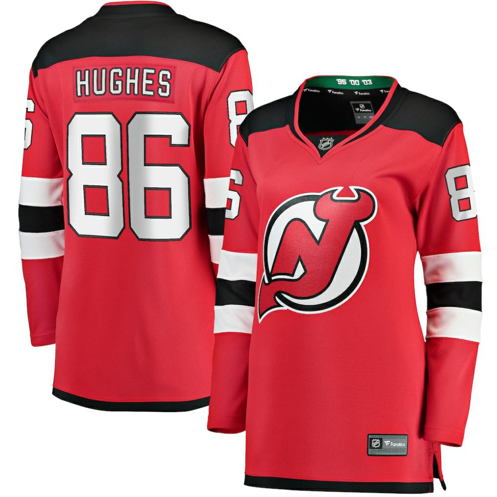 Jack Hughes New Jersey Devils Fanatics Women's Home Breakaway Jersey - Red - NHL