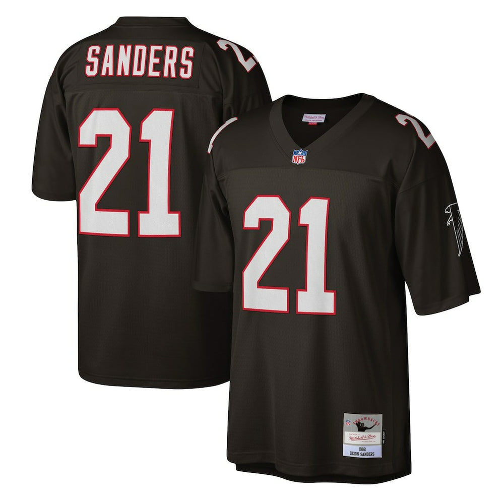 Deion Sanders Atlanta Falcons Legacy Replica Jersey Black | Mitchell & Ness