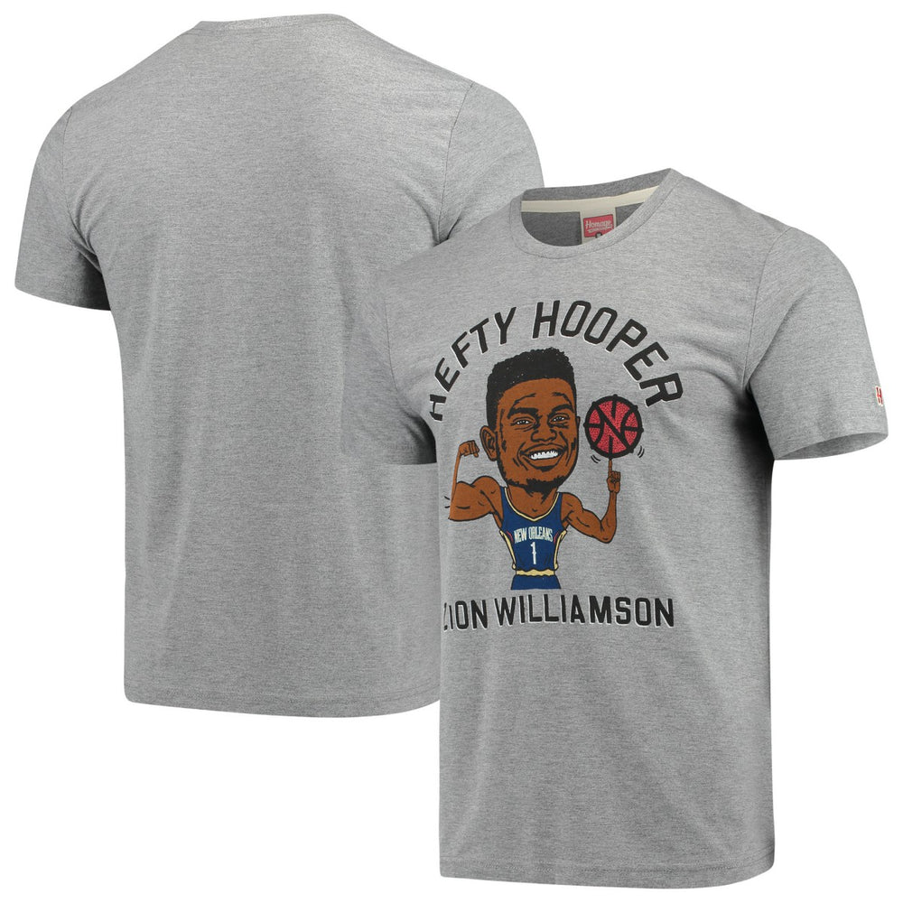 Zion Williamson New Orleans Pelicans Player Graphic Tri-Blend T-Shirt Gray - NBA