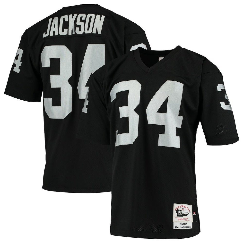 Bo Jackson Las Vegas Raiders 1990 Authentic Throwback Retired Player Jersey Black | Mitchell & Ness