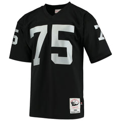 Howie Long Las Vegas Raiders 1983 Authentic Throwback Retired Player Jersey Black | Mitchell & Ness
