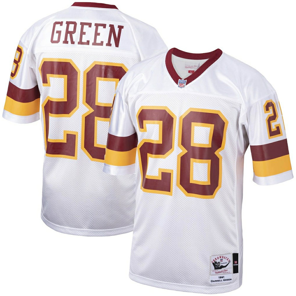 Darrell Green Washington Football Team 1991 Authentic Throwback Retired Player Jersey White | Mitchell & Ness