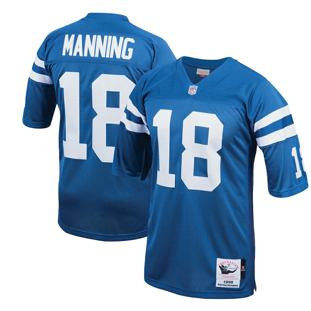 Peyton Manning Indianapolis Colts 1998 Authentic Throwback Retired Player Jersey Royal | Mitchell & Ness