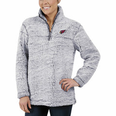 Arizona Cardinals G-III 4Her by Carl Banks Women's Sherpa Quarter-Zip Pullover Jacket Gray | NFL