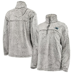 Carolina Panthers G-III 4Her by Carl Banks Women's Sherpa Quarter-Zip Pullover Jacket Gray | NFL