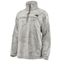 Carolina Panthers G-III 4Her by Carl Banks Women's Sherpa Quarter-Zip Pullover Jacket Gray | NFL