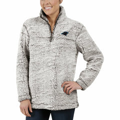 Carolina Panthers G-III 4Her by Carl Banks Women's Sherpa Quarter-Zip Pullover Jacket Gray | NFL