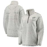 Philadelphia Eagles Women's Sherpa Quarter-Zip Pullover Jacket Gray | NFL