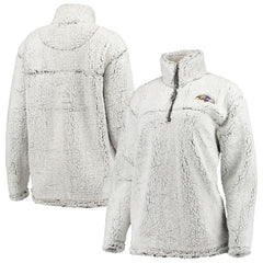 Baltimore Ravens G-III 4Her by Carl Banks Women's Sherpa Quarter-Zip Pullover Jacket Gray | NFL