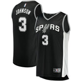 Keldon Johnson San Antonio Spurs Fast Break Replica Jersey Black Icon Edition - NBA