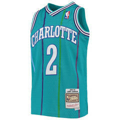 Larry Johnson Charlotte Hornets Youth 1992/93 Hardwood Classics Swingman Jersey Teal - NBA