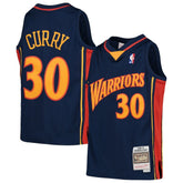 Stephen Curry Golden State Warriors Youth 2009-10 Hardwood Classics Swingman Throwback Jersey Navy - NBA