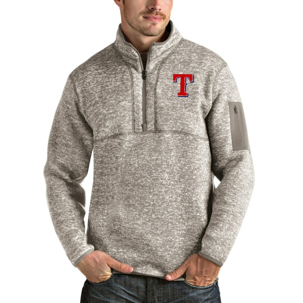 Texas Rangers Antigua Fortune Quarter-Zip Pullover Jacket - MLB