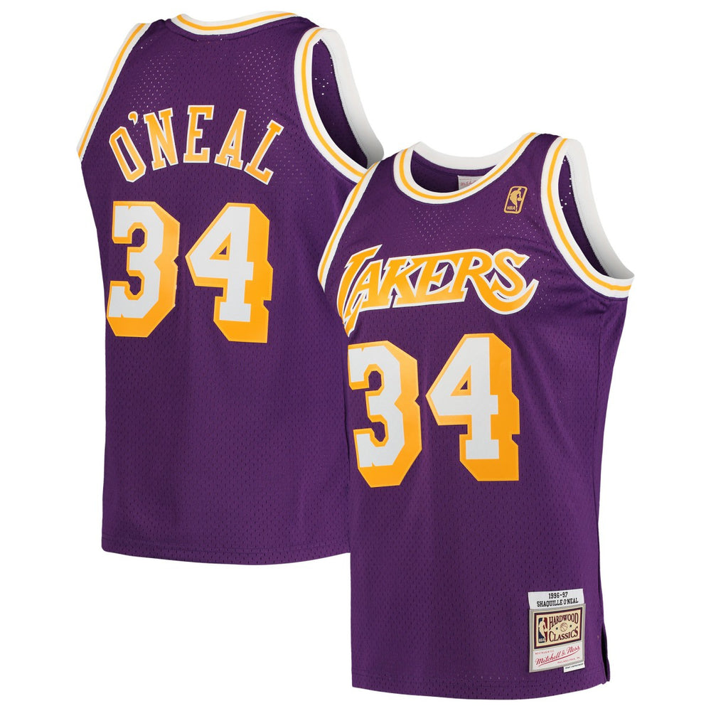 Shaquille O'Neal Los Angeles Lakers Hardwood Classics Swingman Jersey Purple - NBA