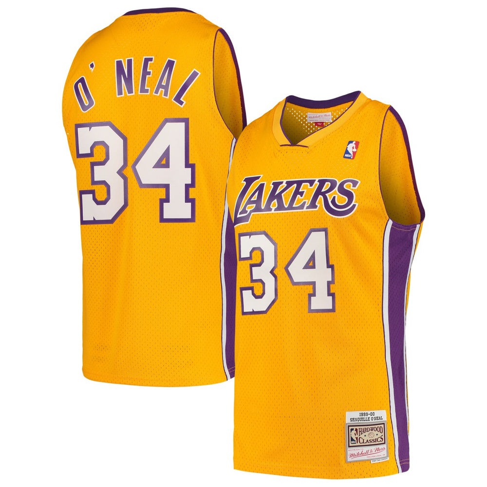 Shaquille O'Neal Los Angeles Lakers Hardwood Classics Swingman Jersey Gold - NBA