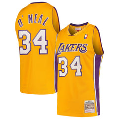 Shaquille O'Neal Los Angeles Lakers Hardwood Classics Swingman Jersey Gold - NBA