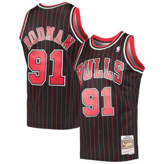 Dennis Rodman Chicago Bulls Hardwood Classics Swingman Jersey Black - NBA