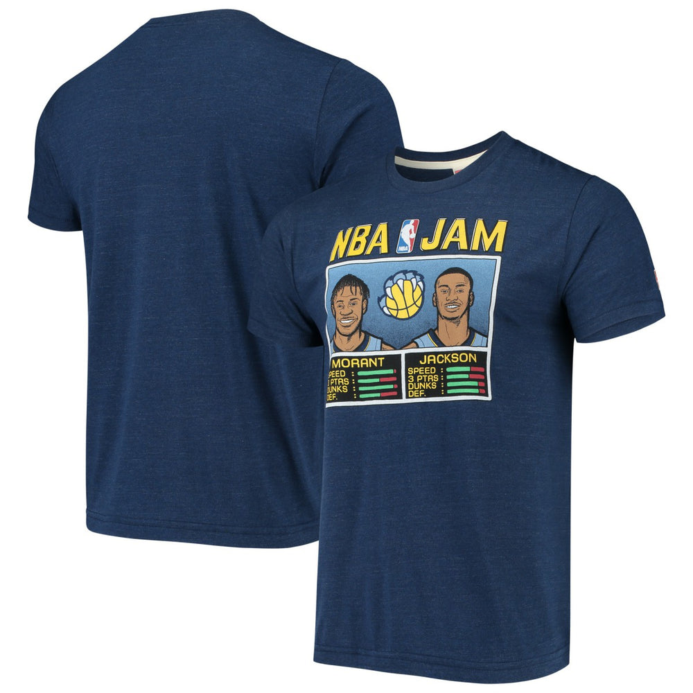 Ja Morant & Jaren Jackson Jr. Memphis Grizzlies NBA Jam T-Shirt Navy - NBA