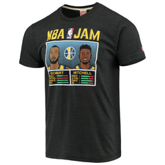 Donovan Mitchell & Rudy Gobert Utah Jazz NBA Jam T-Shirt Charcoal - NBA