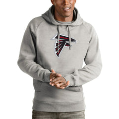 Atlanta Falcons Antigua Victory Pullover Hoodie Heather Gray | NFL